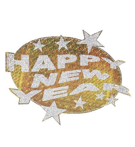 Glitzerdeko Happy-New-Year