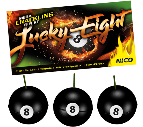Lucky Eight 3er  Cracklingbälle,Nico