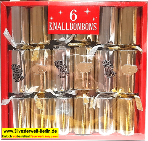 Knallbonbons 30cm XXL Gold & Silber